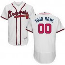 Men's Atlanta Braves Customized White FlexBase Jersey