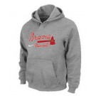 Men's Atlanta Braves Gray Printed Pullover Hoodie