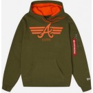 Men's Atlanta Braves Green Alpha Industries Pullover Hoodie