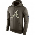 Men's Atlanta Braves Green Salute To Service Printed Pullover Hoodie