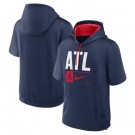 Men's Atlanta Braves Navy Tri Code Lockup Short Sleeve Pullover Hoodie