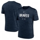 Men's Atlanta Braves Navy Velocity Performance Practice T Shirt