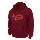 Men's Atlanta Braves Red Printed Pullover Hoodie