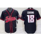 Men's Atlanta Falcons #18 Kirk Cousins Limited Black Baseball Jersey