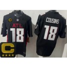 Men's Atlanta Falcons #18 Kirk Cousins Limited Black C Patch FUSE Vapor Jersey