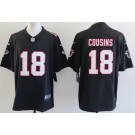 Men's Atlanta Falcons #18 Kirk Cousins Limited Black Throwback Vapor Jersey