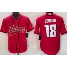 Men's Atlanta Falcons #18 Kirk Cousins Limited Red Baseball Jersey
