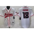 Men's Atlanta Falcons #18 Kirk Cousins Limited White Baseball Jersey
