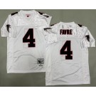 Men's Atlanta Falcons #4 Brett Favre White 1991 Throwback Jersey