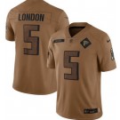 Men's Atlanta Falcons #5 Drake London Limited Brown 2023 Salute To Service Jersey