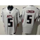 Men's Atlanta Falcons #5 Drake London White FUSE Vapor Jersey