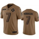 Men's Atlanta Falcons #7 Bijan Robinson Limited Brown 2023 Salute To Service Jersey