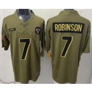 Men's Atlanta Falcons #7 Bijan Robinson Limited Green 2025 Salute To Service Jersey