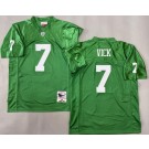 Men's Atlanta Falcons #7 Michael Vick Kelly Green 2010 Throwback Jersey