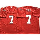 Men's Atlanta Falcons #7 Michael Vick Red Throwback Jersey