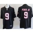 Men's Atlanta Falcons #9 Michael Penix Jr Limited Black Throwback Vapor Jersey