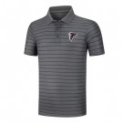 Men's Atlanta Falcons Anthracite Collection Striped Performance Pique Polo