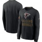 Men's Atlanta Falcons Black 2020 Salute To Service Long Sleeves T Shirt 202