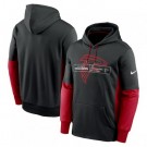 Men's Atlanta Falcons Black Color Block Fleece Performance Pullover Hoodie