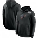 Men's Atlanta Falcons Black Crucial Catch Sideline Performance Pullover Hoodie