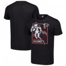 Men's Atlanta Falcons Black Graphic Shield Logo T Shirt