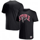 Men's Atlanta Falcons Black NFL x Staple Logo Lockup T Shirt