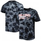 Men's Atlanta Falcons Black Resolution Tie Dye Raglan T Shirt