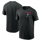Men's Atlanta Falcons Black Sideline Infograph Lockup Performance T Shirt