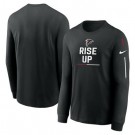 Men's Atlanta Falcons Black Team Slogan Long Sleeve T Shirt