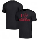 Men's Atlanta Falcons Black The NFL ASL Collection by Love Sign Tri Blend T Shirt