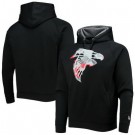 Men's Atlanta Falcons Black Training Collection Raglan Pullover Hoodie
