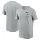 Men's Atlanta Falcons Gray Sideline Infograph Lockup Performance T Shirt