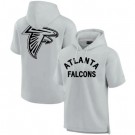 Men's Atlanta Falcons Gray Super Soft Fleece Short Sleeve Hoodie