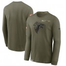 Men's Atlanta Falcons Olive 2021 Salute To Service Performance Long Sleeve T-Shirt