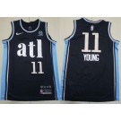 Men's Atlanta Hawks #11 Trae Young Black 2023 City Icon Sponsor Swingman Jersey