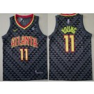 Men's Atlanta Hawks #11 Trae Young Black Icon Sponsor Swingman Jersey