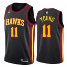 Men's Atlanta Hawks #11 Trae Young Black Statement Icon Hot Press Jersey