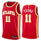 Men's Atlanta Hawks #11 Trae Young Red Icon Hot Press Jersey