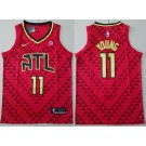 Men's Atlanta Hawks #11 Trae Young Red Icon Sponsor Swingman Jersey