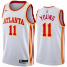 Men's Atlanta Hawks #11 Trae Young White Association Icon Hot Press Jersey
