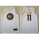 Men's Atlanta Hawks #11 Trae Young White Gold Icon Swingman Jersey