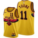 Men's Atlanta Hawks #11 Trae Young Yellow 2022 City Icon Hot Press Jersey