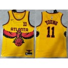 Men's Atlanta Hawks #11 Trae Young Yellow City Icon Swingman Jersey