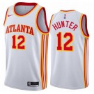 Men's Atlanta Hawks #12 De'Andre Hunter White Association Icon Hot Press Jersey