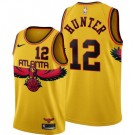Men's Atlanta Hawks #12 De'andre Hunter Yellow 2022 City Icon Hot Press Jersey