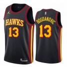 Men's Atlanta Hawks #13 Bogdan Bogdanovic Black Statement Icon Hot Press Jersey