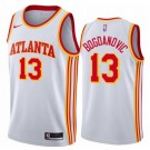 Men's Atlanta Hawks #13 Bogdan Bogdanovic White Association Icon Hot Press Jersey
