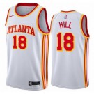 Men's Atlanta Hawks #18 Solomon Hill White Association Icon Hot Press Jersey