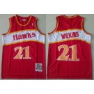 Men's Atlanta Hawks #21 Dominique Wilkins Red 1986 Throwback Swingman Jersey