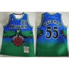 Men's Atlanta Hawks #55 Dikembe Mutombo Blue Green 1996 Throwback Swingman Jersey